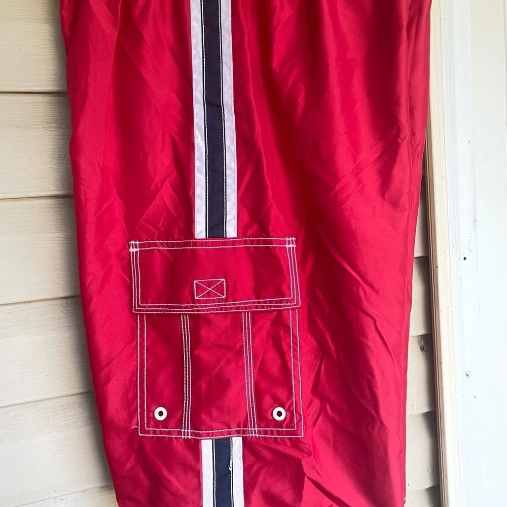 Old navy red swim trunks